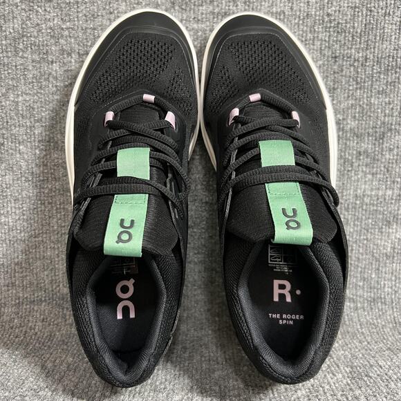 On Running The Roger Spin Shoes Womens Size 10 Black White CloudTec Sneakers - Picture 5 of 9